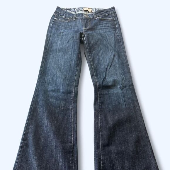 Paige Premium Denim Flare Jeans - Dark Wash (Size 26) - Picture 1 of 6